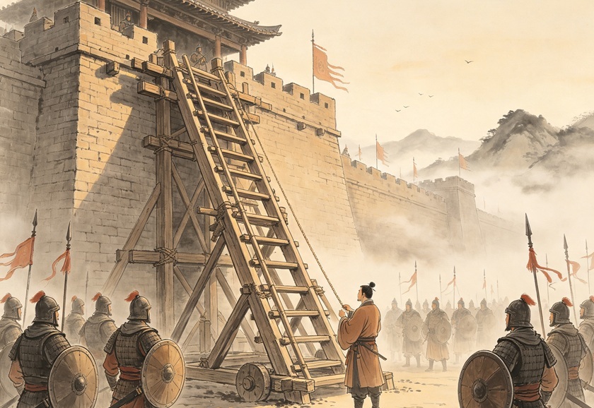 魯班が発明した雲梯は、戦国時代の戦争においてどのような役割を果たしましたか？